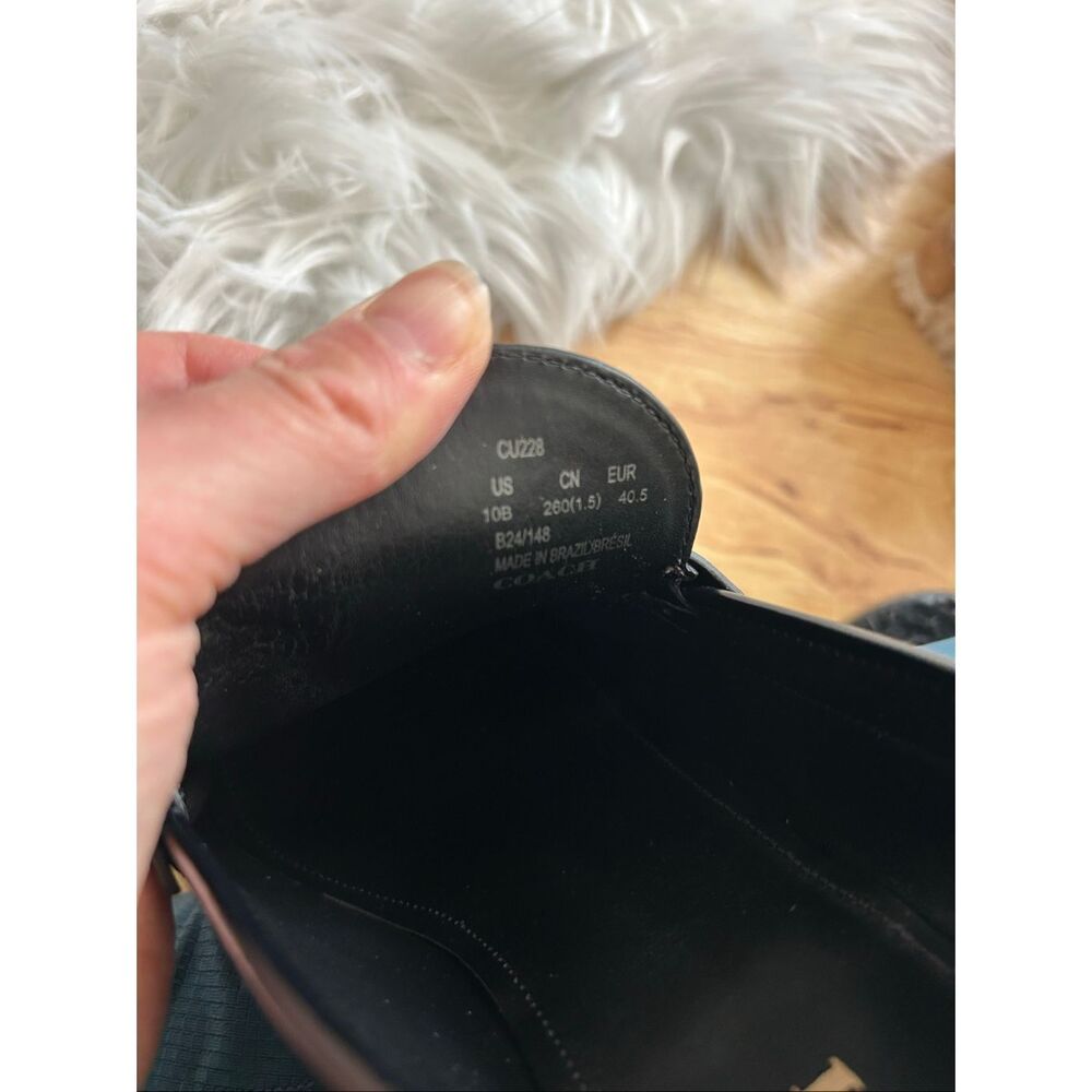 Coach Natalie loafer black leather size 10 - Picture 6 of 8